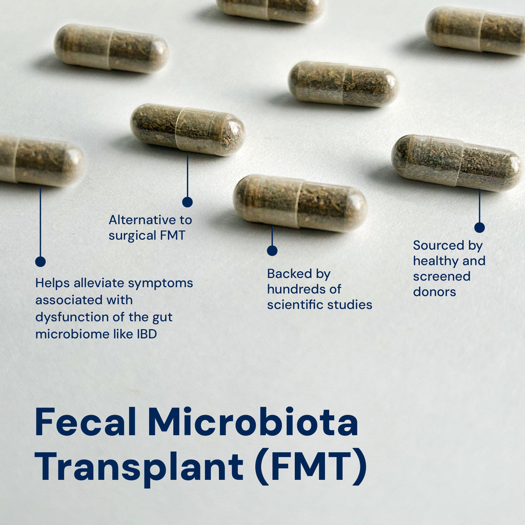 Gut Restore Pill Capsules. Fecal Microbiota Transplant Pill Capsules.