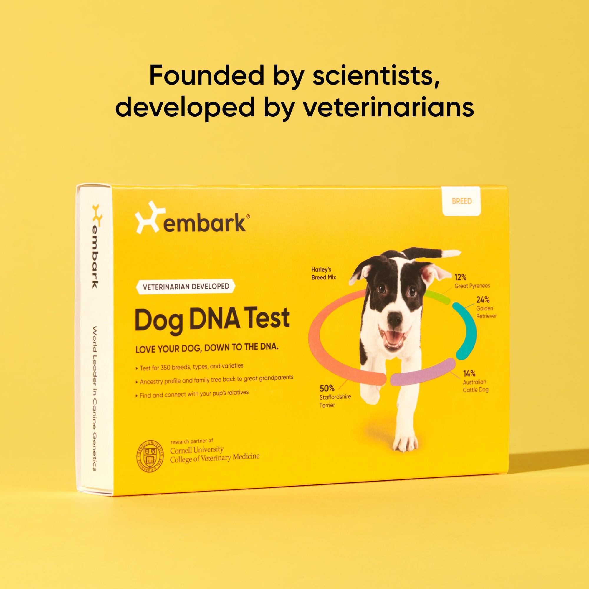 Embark tests are Founded by scientists, developed by veterinarians