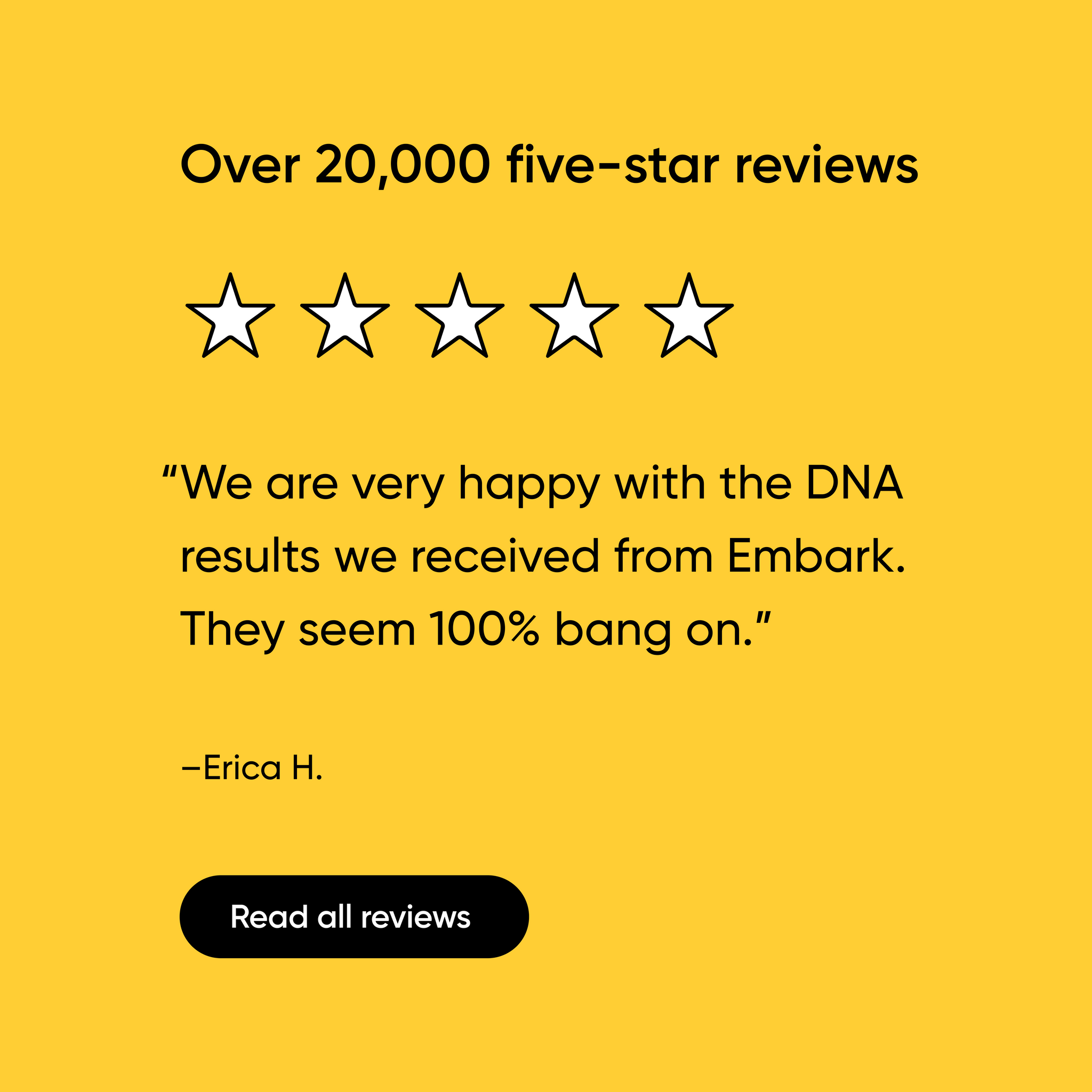 20000 5 star reviews for Embark