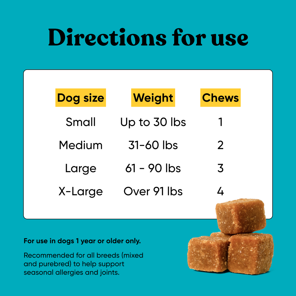 Embark allergy supplement for dogs directions for use