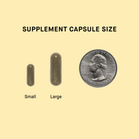 capsule size comparison for dog gut restore supplement